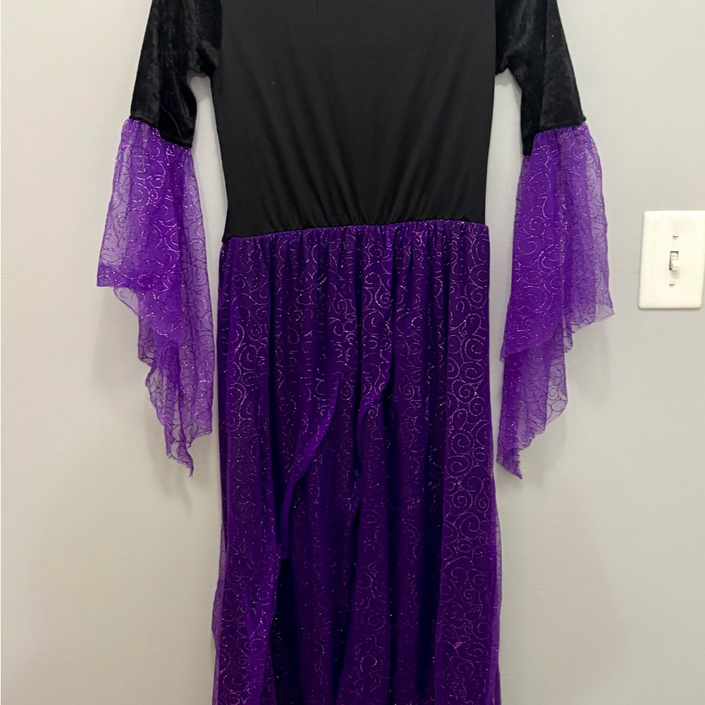 Enchanting Black and Purple Kids Halloween Costume - Picture 7 of 11